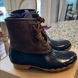 Sperry Brown and Navy Kids Boots